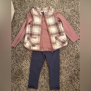 Toddler girls vest outfit